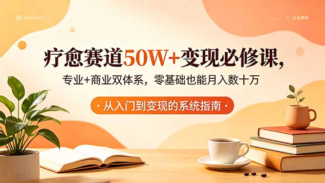 疗愈赛道50W+变现必修课，专业+商业双体系，零基础也能月入数十万-优优云网创
