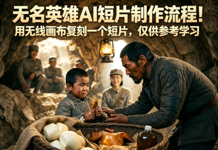 无名英雄AI短片制作流程!用无线画布复刻一个短片,仅供参考学习-优优云