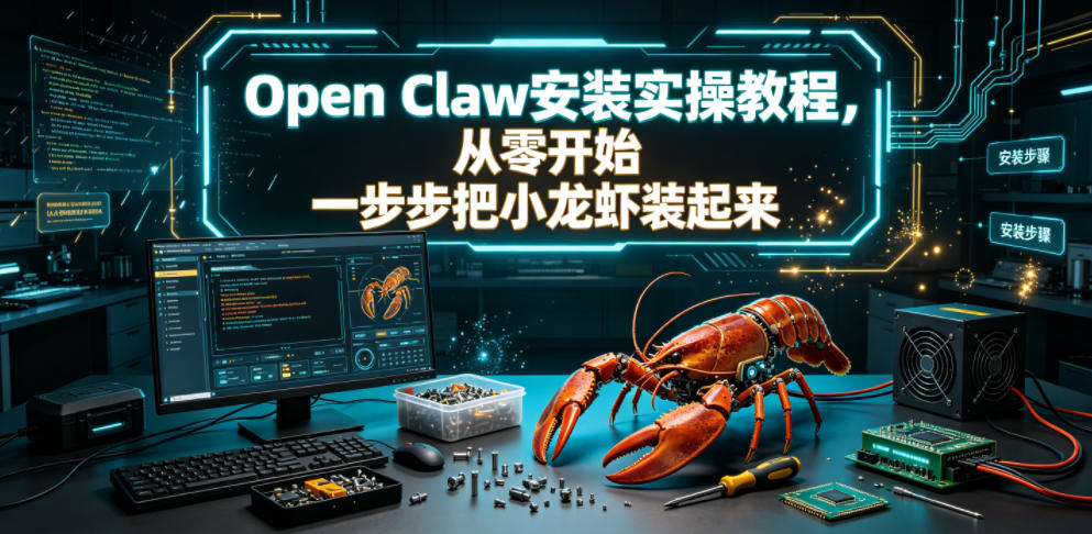 Open Claw安装实操教程，从零开始一步步一步步把小龙虾装起来-优优云网创