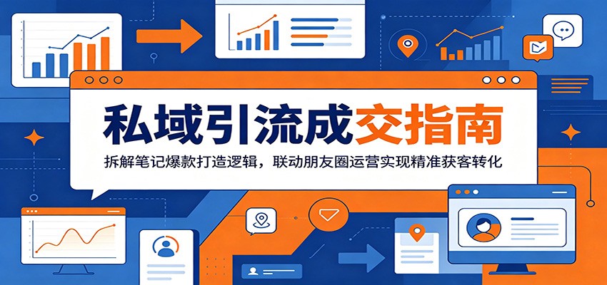 私域引流成交指南：拆解笔记爆款打造逻辑，联动朋友圈运营实现精准获客转化-优优云网创