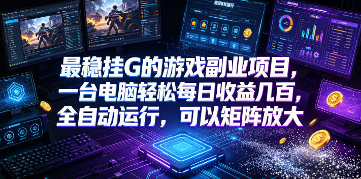 AI游戏全自动挂机项目，单号日入100左右，可矩阵放大！-优优云网创