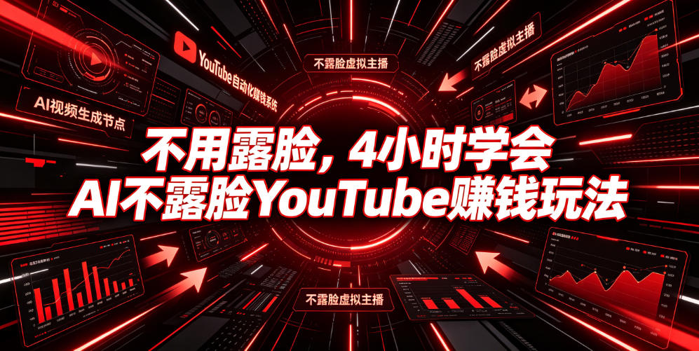 不用露脸，4小时学会AI不露脸YouTube賺钱玩法【原创双语字幕】-优优云网创