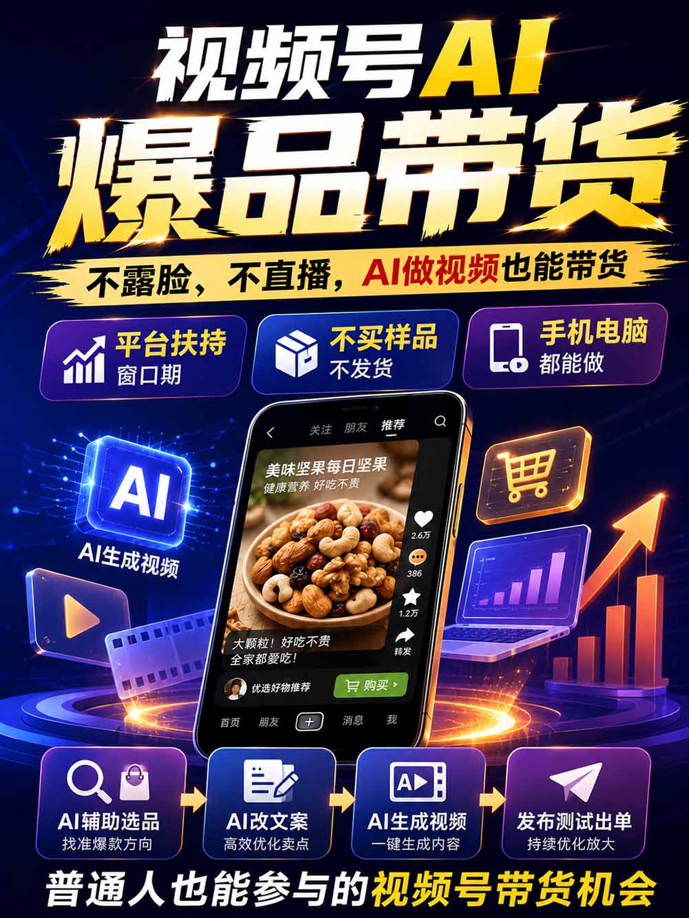 图片[2]-2026视频号AI爆品带货训练营-9月开课｜不露脸不直播，AI做视频发视频号，有人下单，你赚佣金，轻松单日佣金1000+-优优云网创