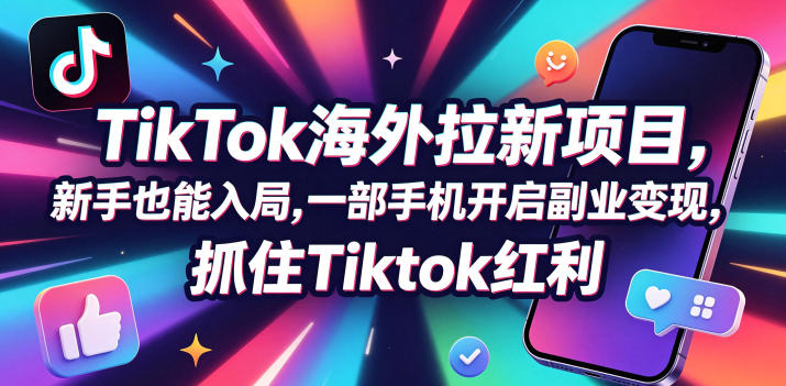 【无水印】Tc联盟TikTok海外拉新项目，新手也能入局，一部手机开启副业变现，抓住Tiktok红利(更新0927)-优优云网创