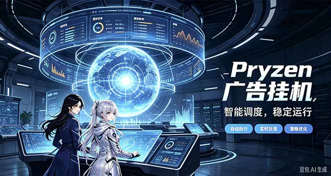 Pryzen广告全自动挂机给自己一个交代，门槛低，零基础小白也可以快速上手-优优云网创
